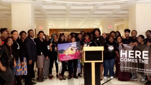 Group of women and femmes of color at the capitol in Florida